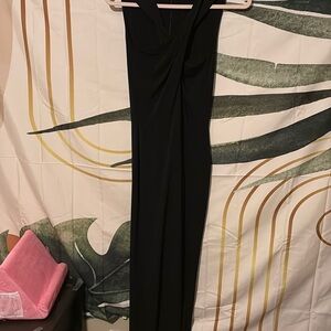 Elegant Black Cross Strap Jumpsuit